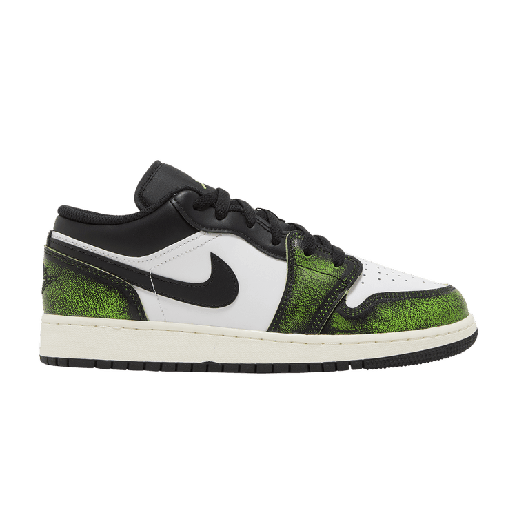 Jordan 1 Low Wear Away Electric Green (GS)