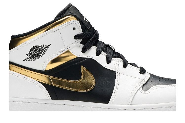 Jordan 1 Mid White Gold Black (GS)