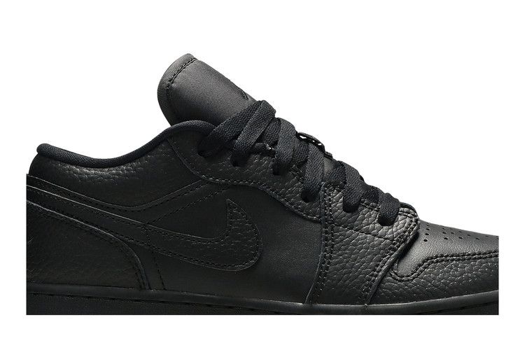 Jordan 1 Low Tumbled Leather Black (GS)