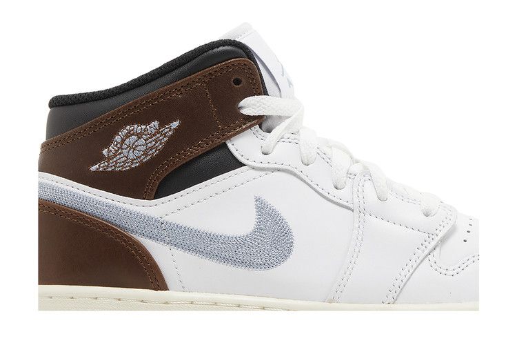 Jordan 1 Mid SE White Brown Blue Grey (GS)
