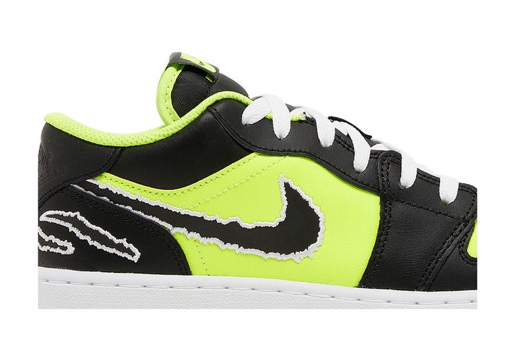 Jordan 1 Low SE Black Cat Volt (GS)