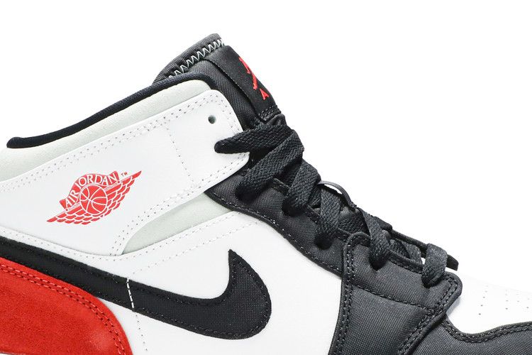 Jordan 1 Mid SE White Black Red Spruce (GS)
