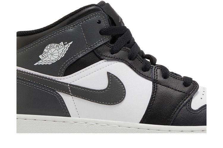 Jordan 1 Mid Black White Iron Grey (GS)