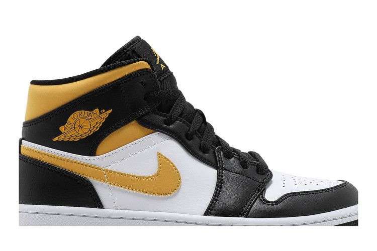Jordan 1 Mid White Pollen Black