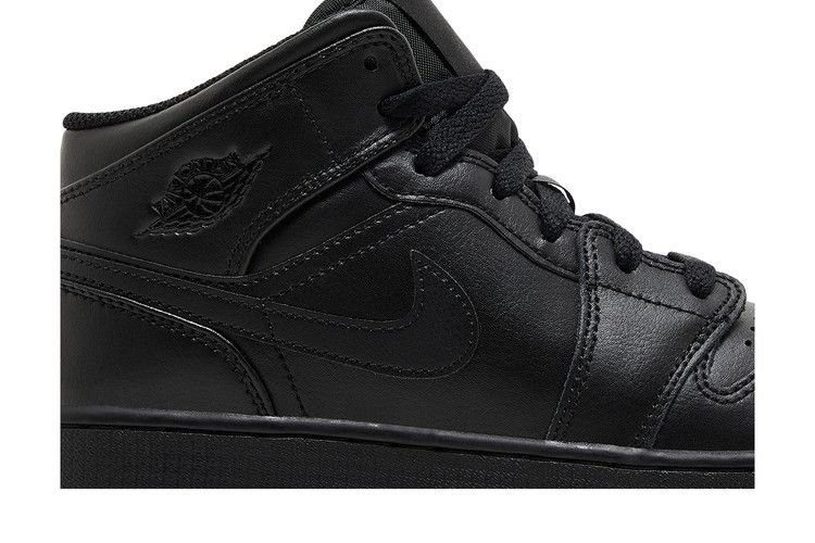 Jordan 1 Mid Triple Black (GS)