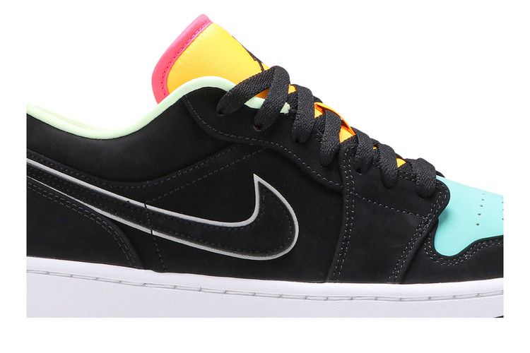 Jordan 1 Low Black Aurora Green Laser Orange