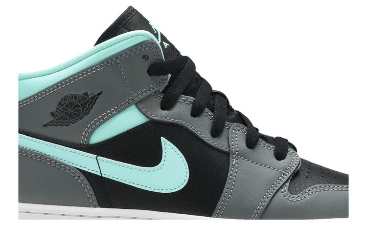 Jordan 1 Mid Grey Aqua (GS)