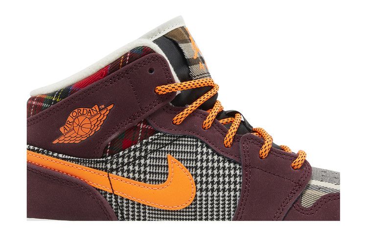 Jordan 1 Mid SE Plaid (GS)