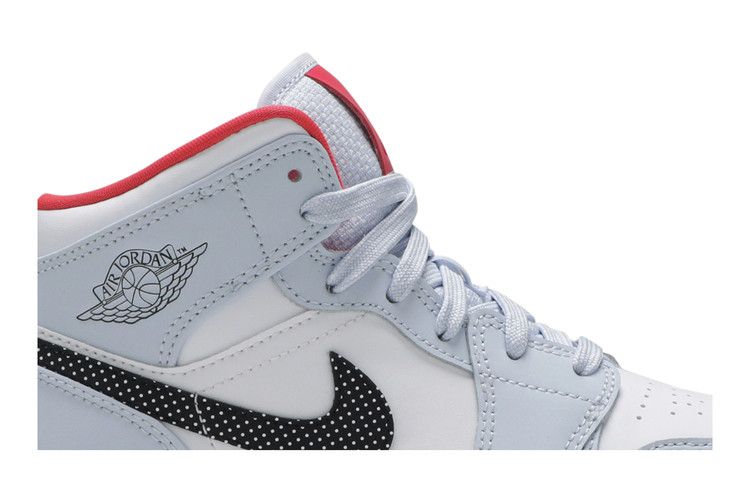 Jordan 1 Mid Half Blue Polka Dot Swoosh (GS)