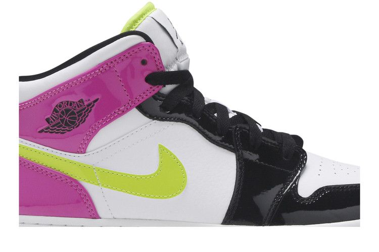 Jordan 1 Mid White Black Cyber Pink (GS)