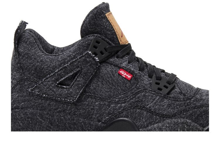 Jordan 4 Retro Levi's Black (GS) (Levi's Tag)