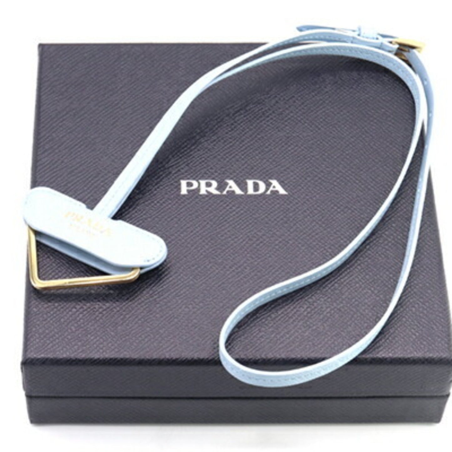 Charm Leather and Metal Light Blue Handbag Charm