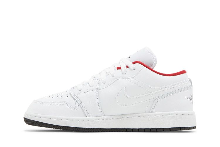 Jordan 1 Low White Gym Red Black (GS)