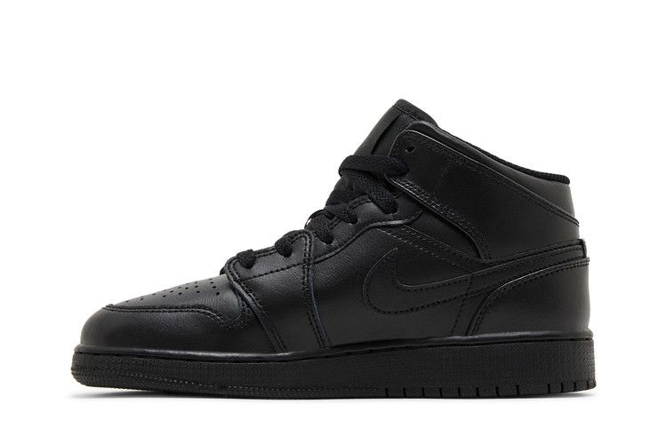 Jordan 1 Mid Triple Black (GS)