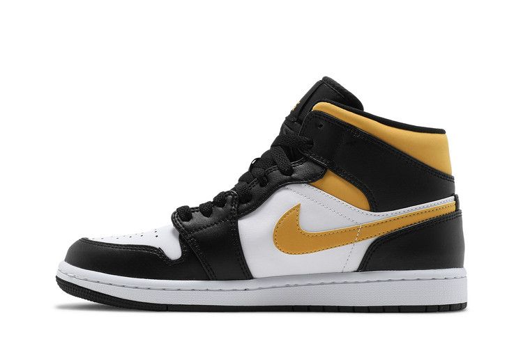 Jordan 1 Mid White Pollen Black