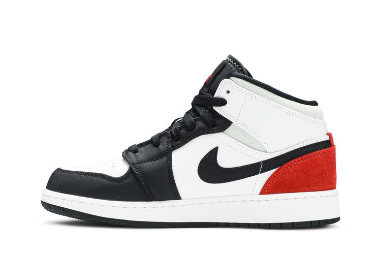 Jordan 1 Mid SE White Black Red Spruce (GS)