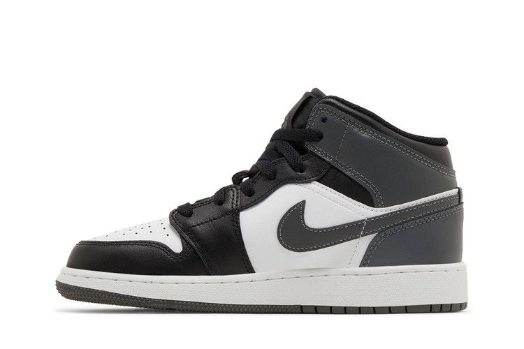 Jordan 1 Mid Black White Iron Grey (GS)