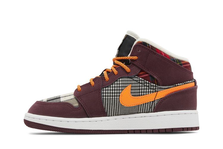 Jordan 1 Mid SE Plaid (GS)