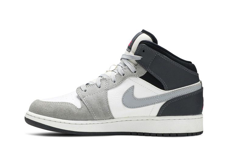 Jordan 1 Mid White Grey Hyper Pink (GS)