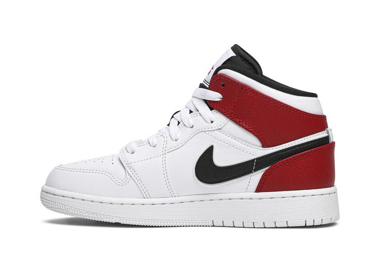 Jordan 1 Mid White Black Gym Red (GS)