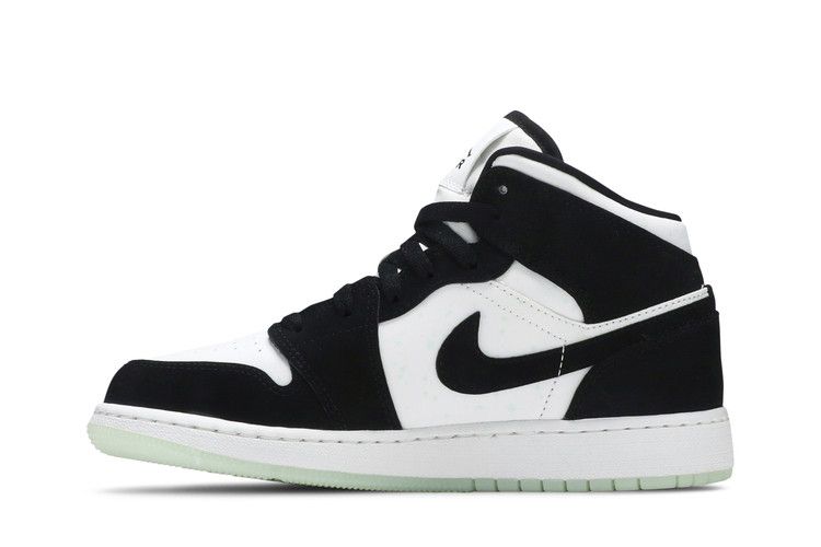 Jordan 1 Mid White Black Teal Tint (GS)