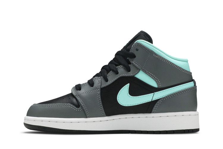 Jordan 1 Mid Grey Aqua (GS)