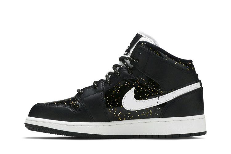 Jordan 1 Mid Black Speckle (GS)