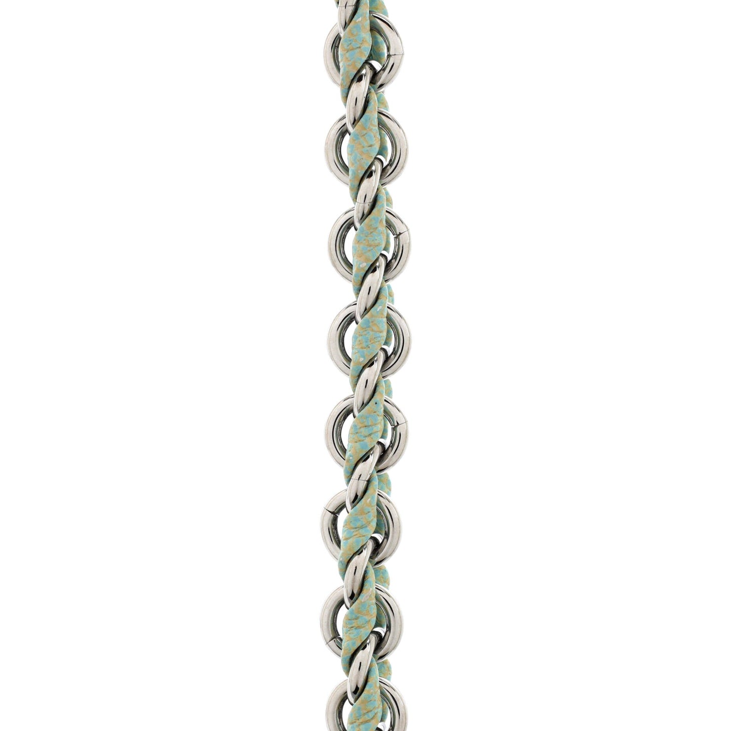 Multi Pochette Accessoires Woven Chain Strap Leather and Metal