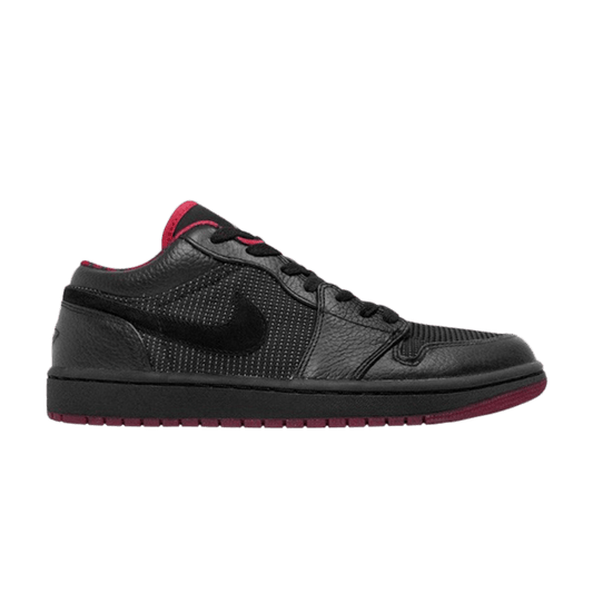 Jordan 1 Retro Low Black Metallic Silver Varsity Red