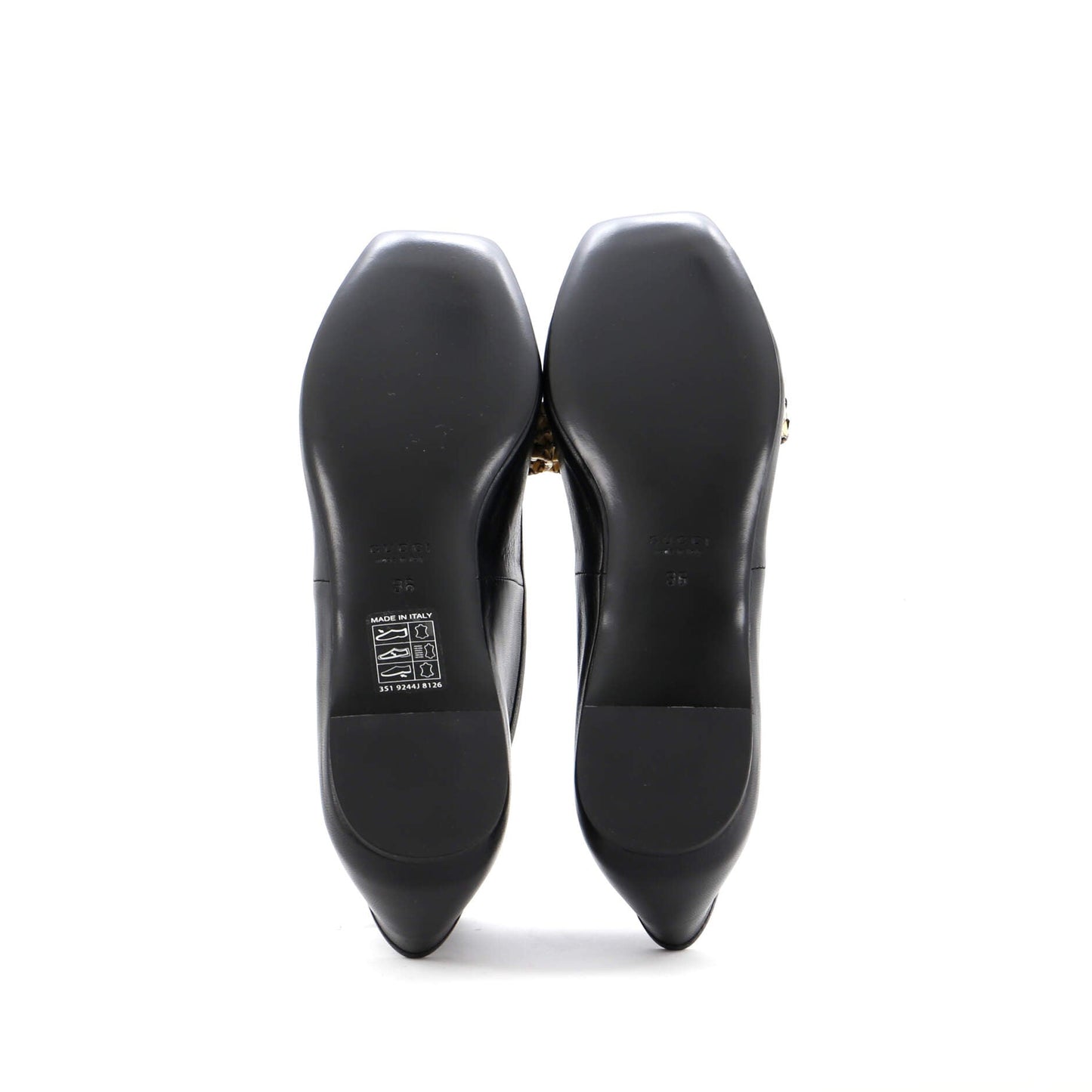 Women's Evi Interlocking G Ballet Flats Leather with Python