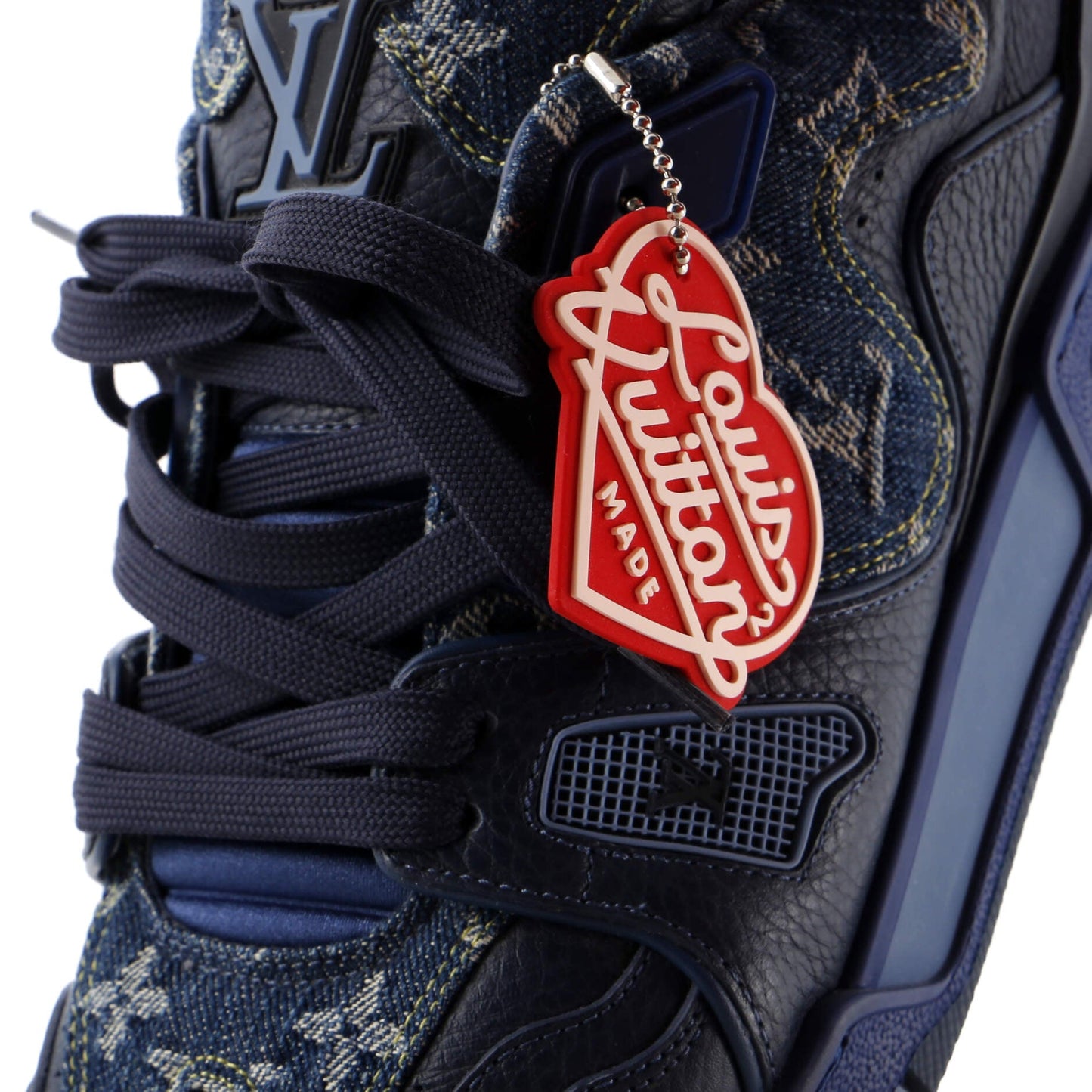 Men's Nigo Trainer Sneakers Monogram Denim and Leather