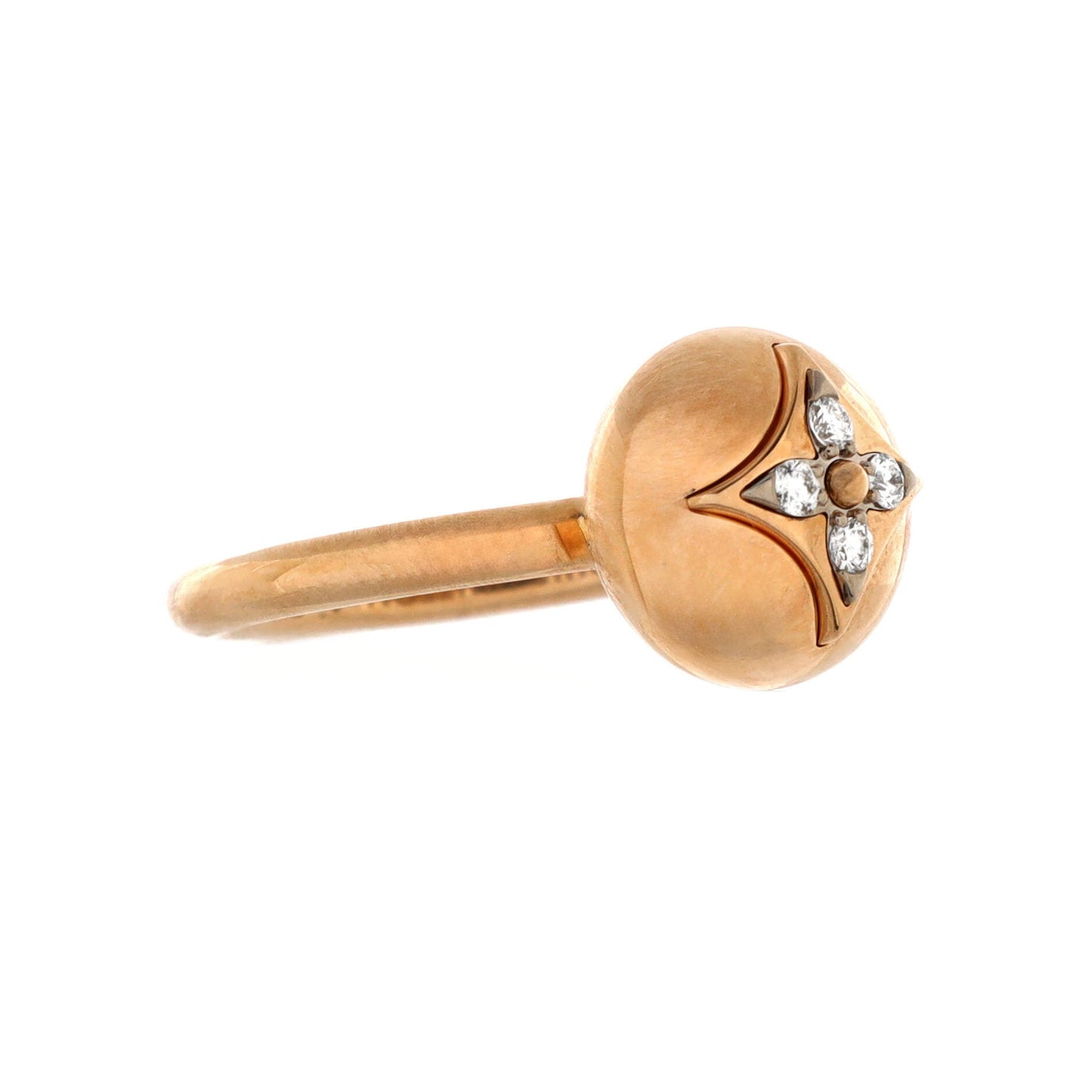 B Blossom Ring 18K Rose Gold and 18K White Gold with Diamonds