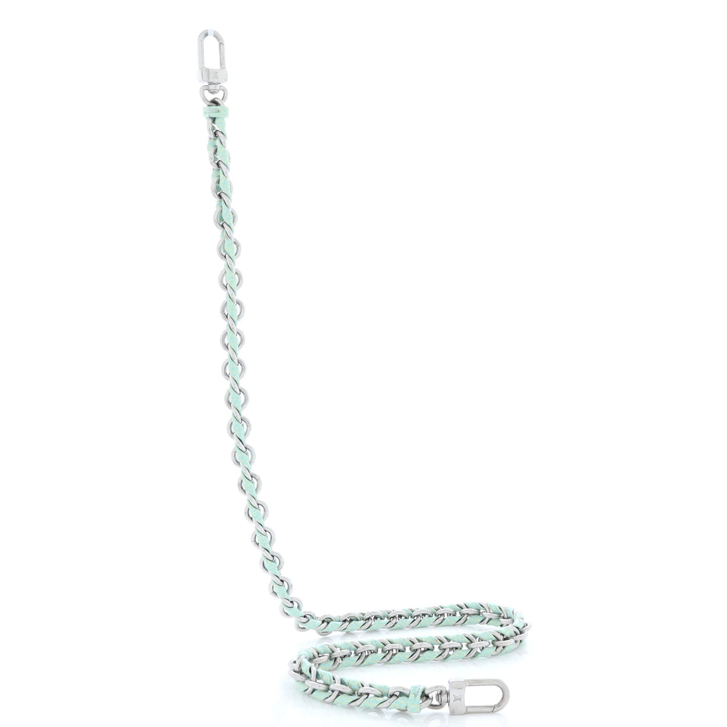 Multi Pochette Accessoires Woven Chain Strap Leather and Metal