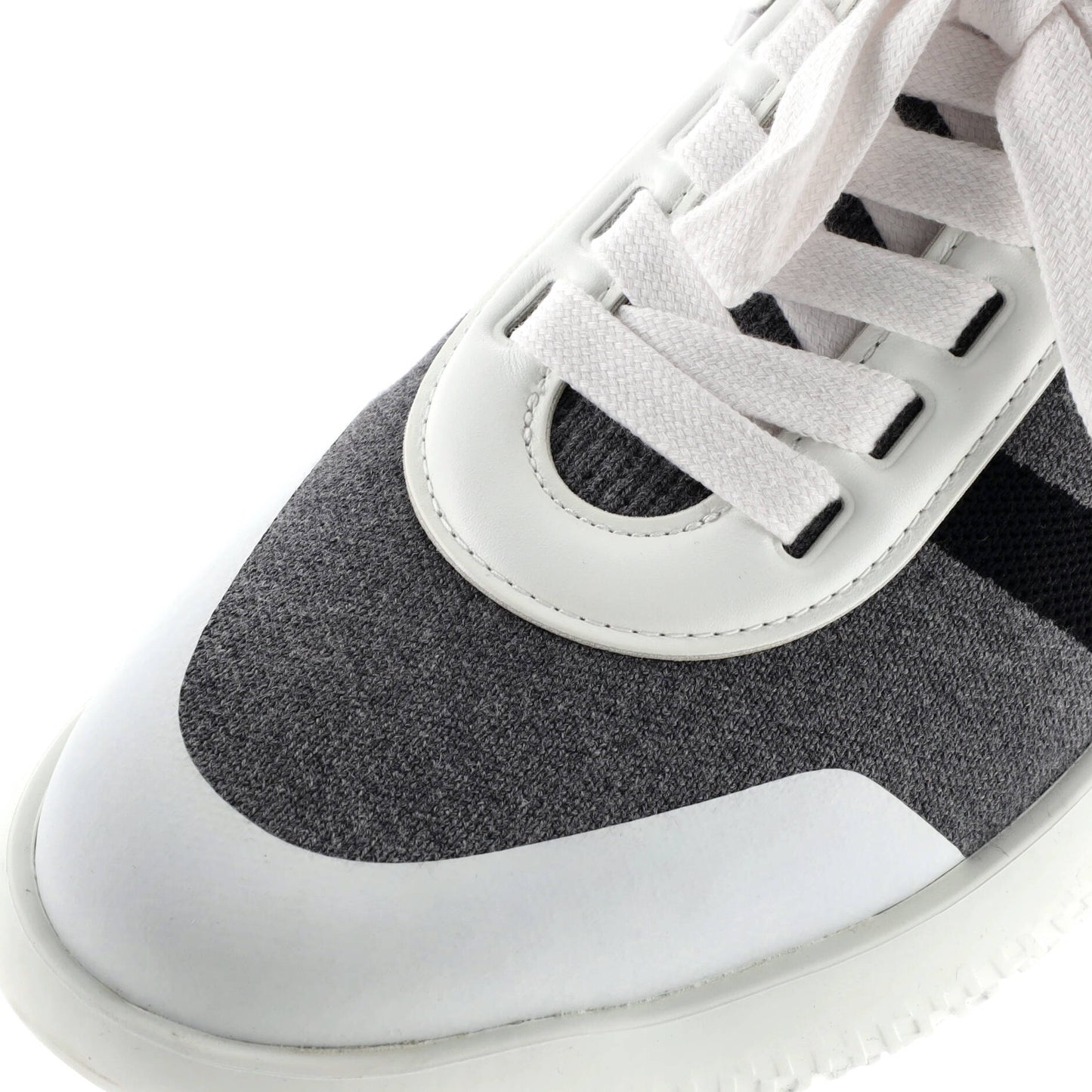 Men's Crew Sneakers Knit and Leather