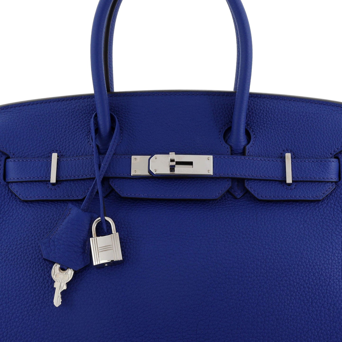 Birkin Handbag Bleu Electrique Togo with Palladium Hardware 30