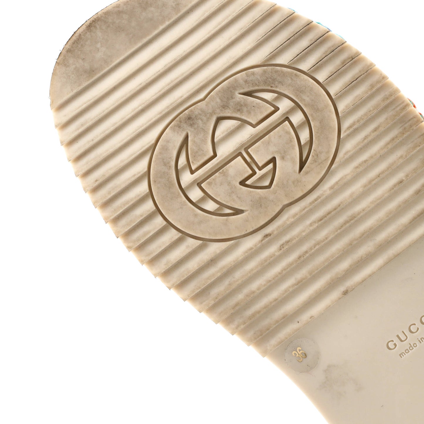 Women's Angelina Platform Slide Sandals Multicolor GG Linen