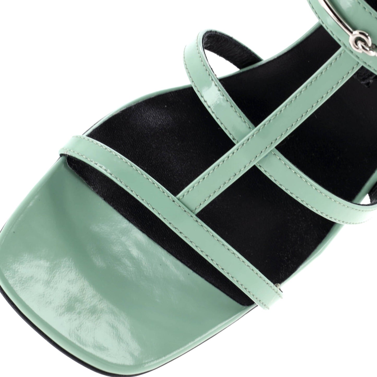 Women's Horsebit Cage Heeled Sandals Leather