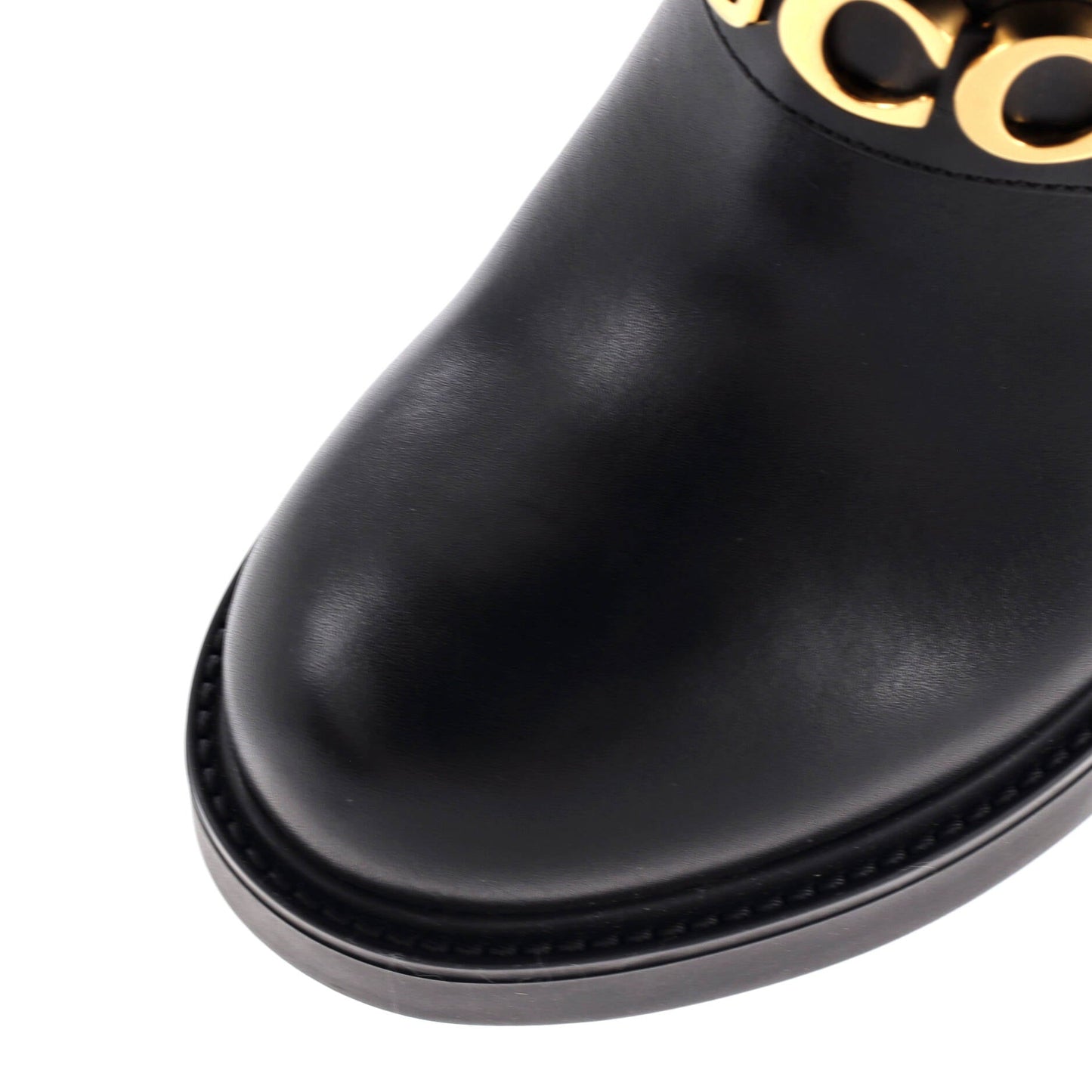 Women's Logo Heeled Ankle Boots Leather