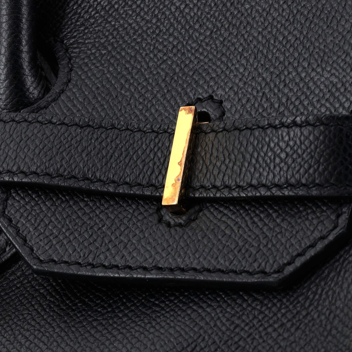 Birkin Handbag Noir Epsom with Gold Hardware 35