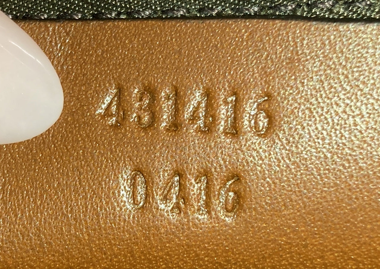 Zipped Pouch Leather with Applique Large