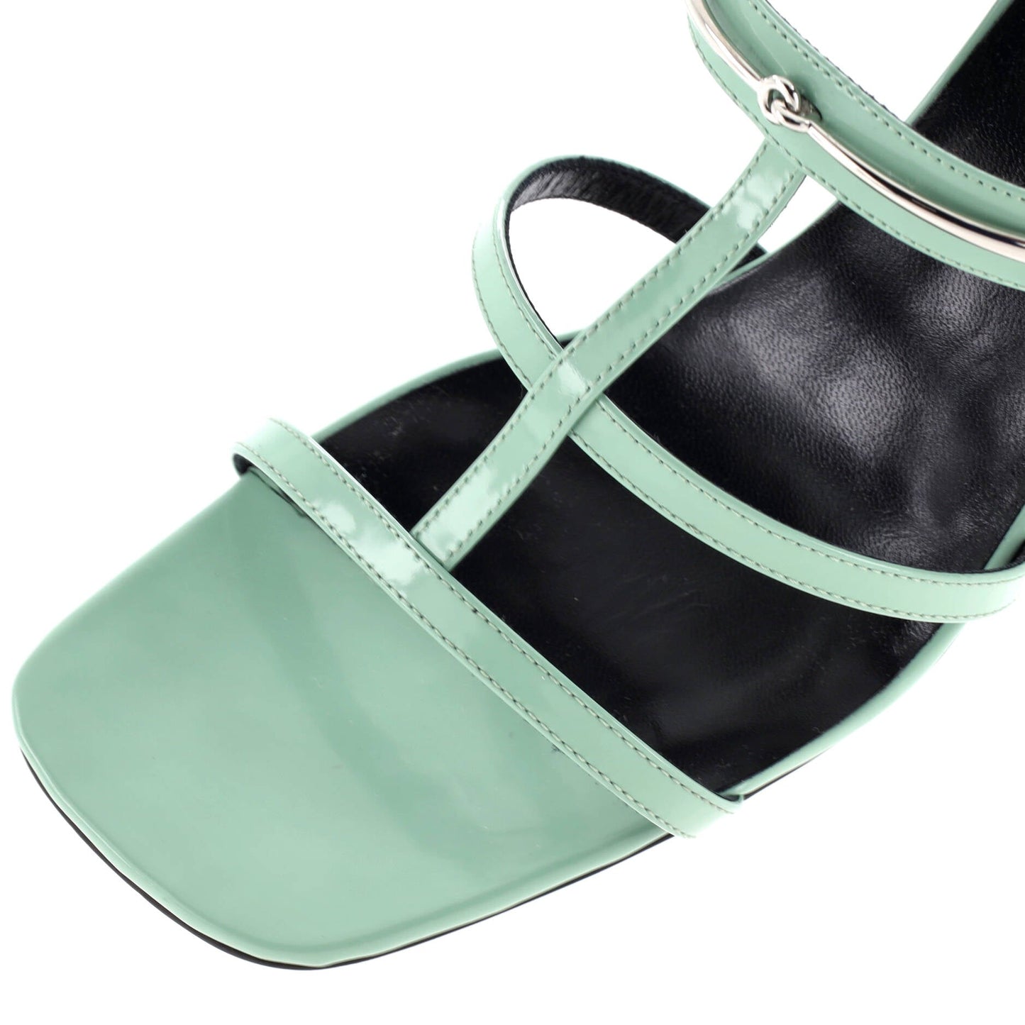 Women's Horsebit Cage Heeled Sandals Leather