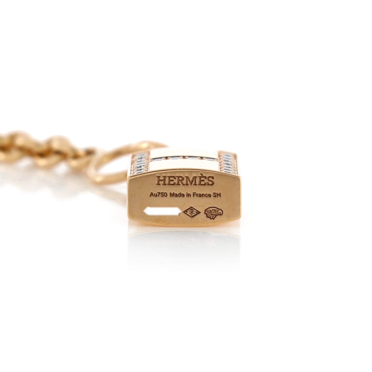 Amulettes Cadenas Pendant Bracelet 18K Rose Gold with Diamonds