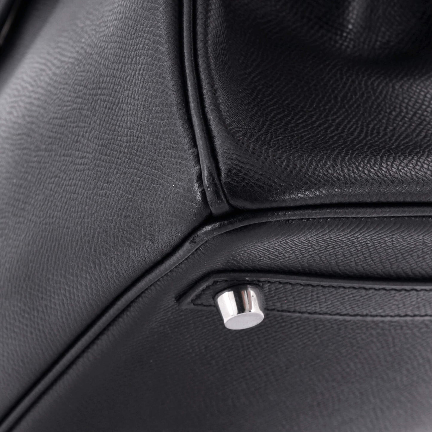 Birkin Handbag Noir Epsom with Palladium Hardware 30