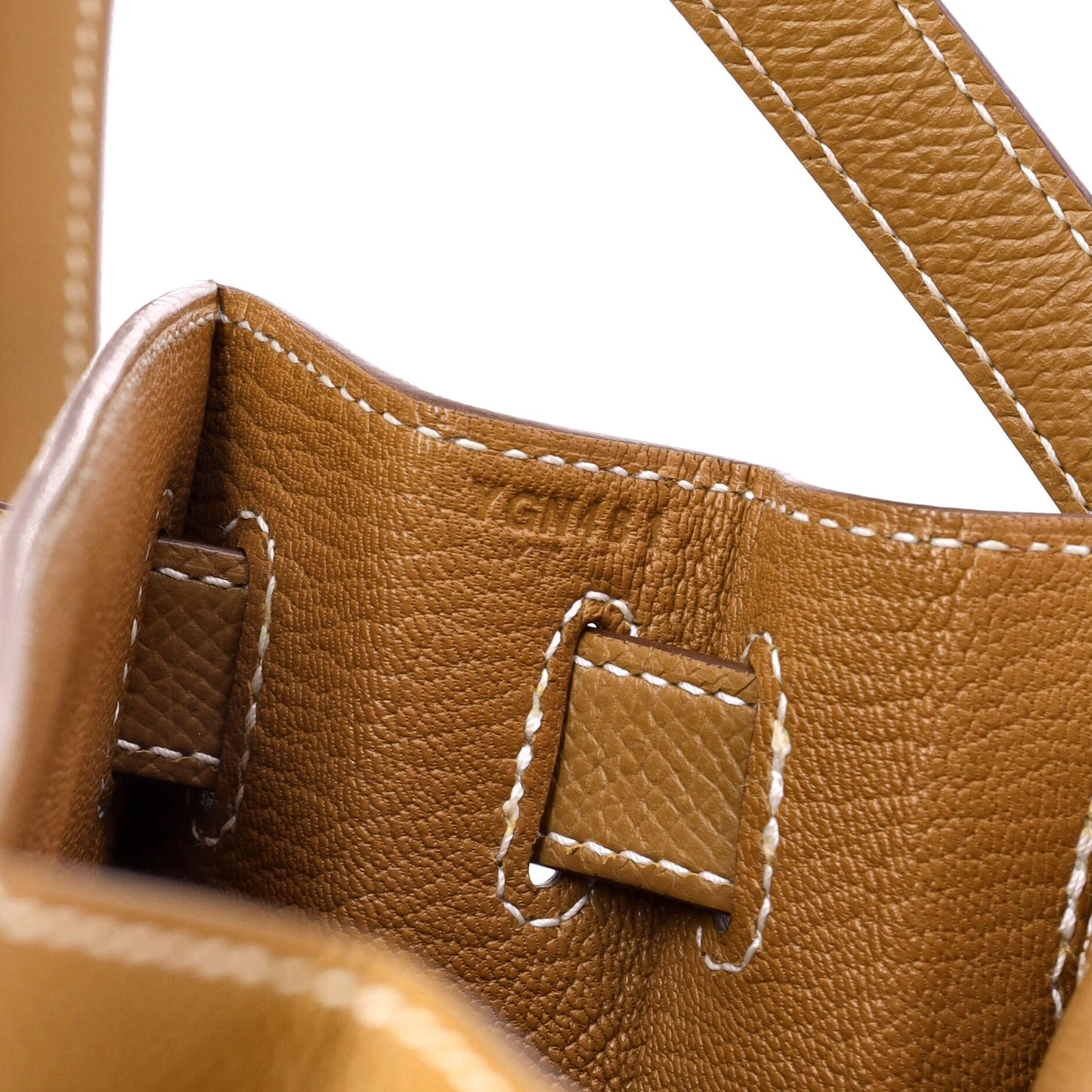 Kelly Handbag Gold Epsom with Palladium Hardware 28