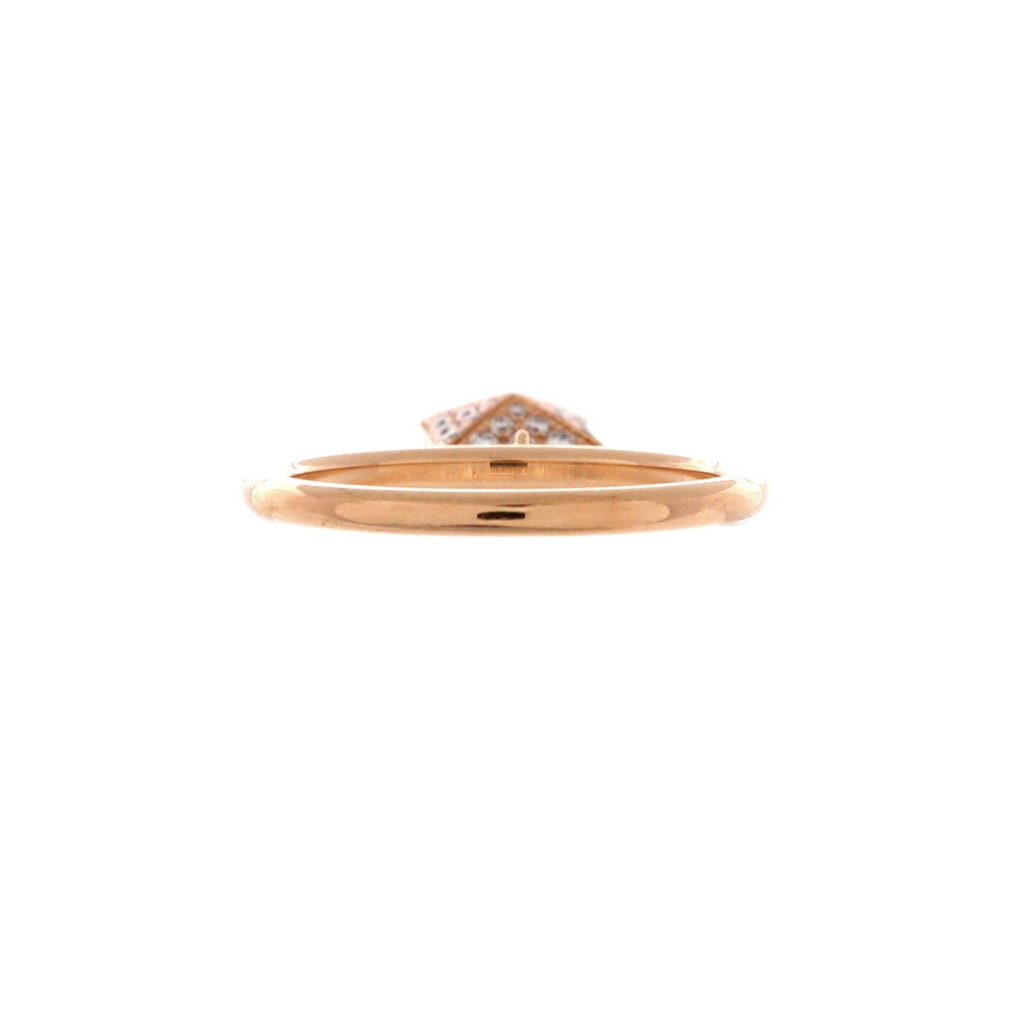 Clou d'H Charm Ring 18K Rose Gold and Diamonds Small