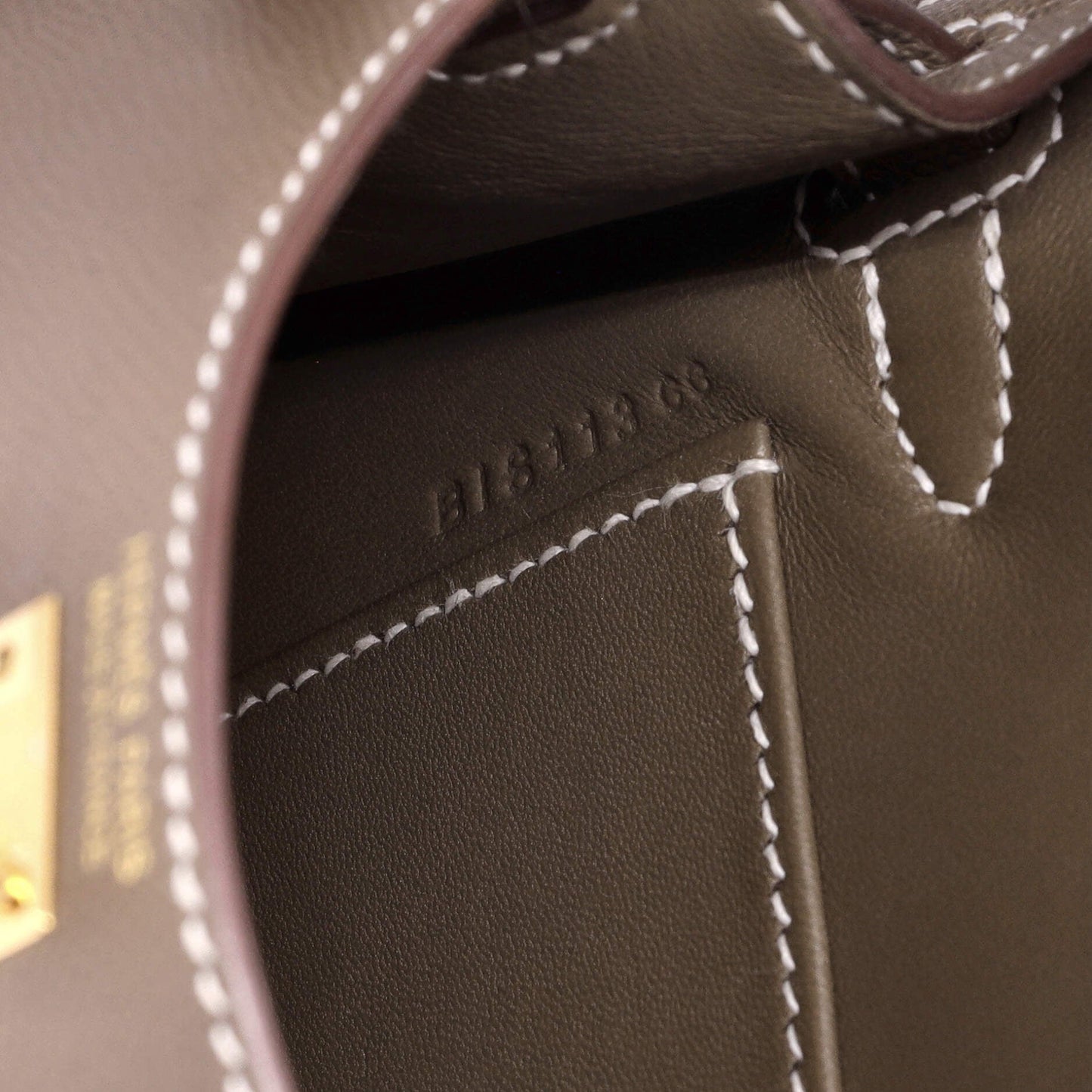 Kelly Mini II Bag Grey Madame with Gold Hardware 20