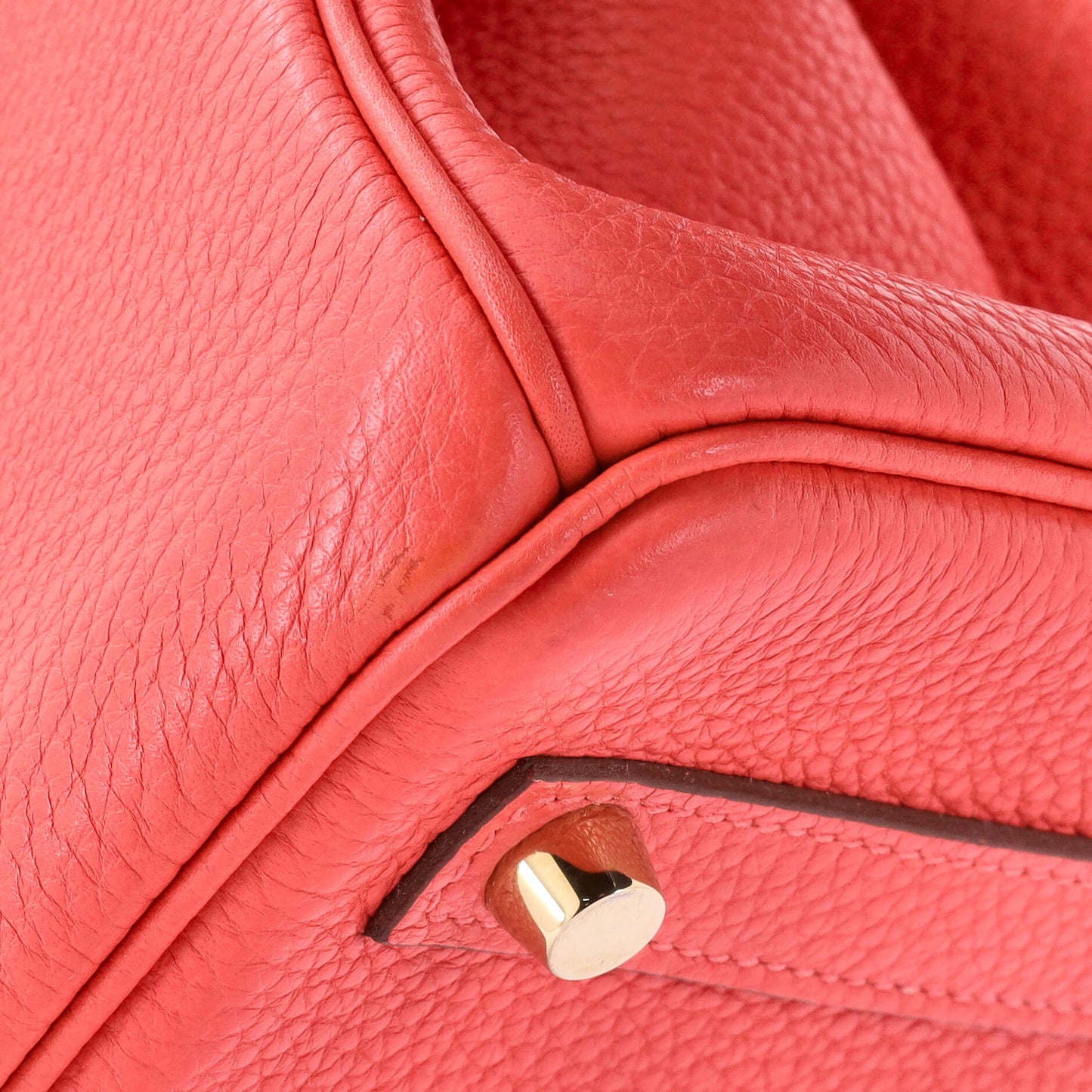 Birkin Handbag Rose Jaipur Clemence with Gold Hardware 30