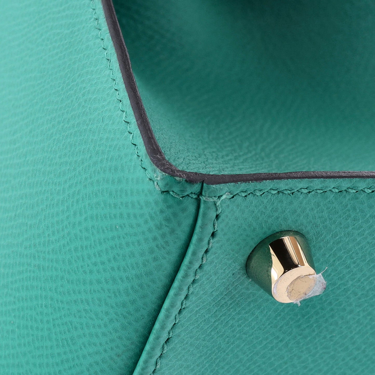 Kelly Handbag Vert Verone Epsom with Gold Hardware 28