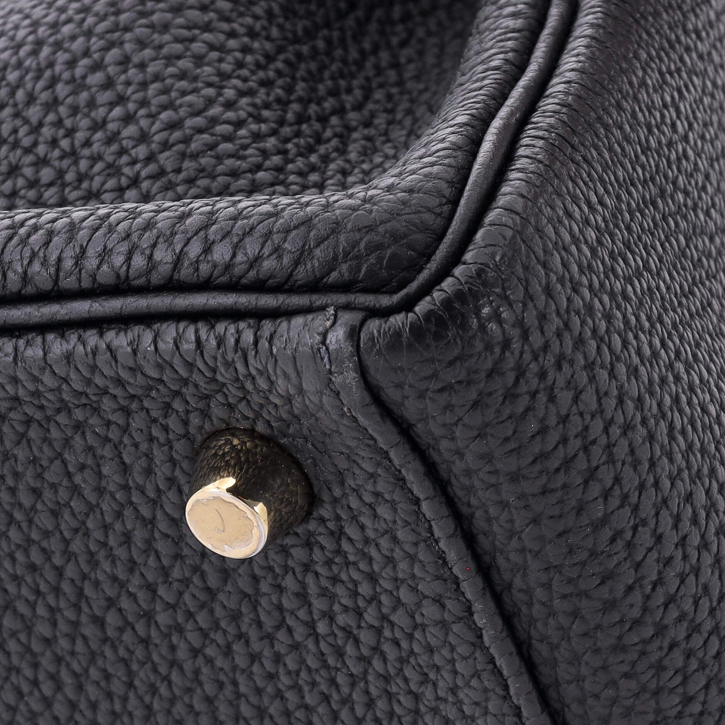 Kelly Handbag Noir Togo with Gold Hardware 28