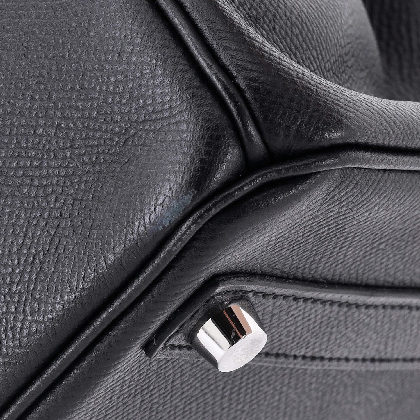 Birkin Handbag Noir Epsom with Palladium Hardware 30